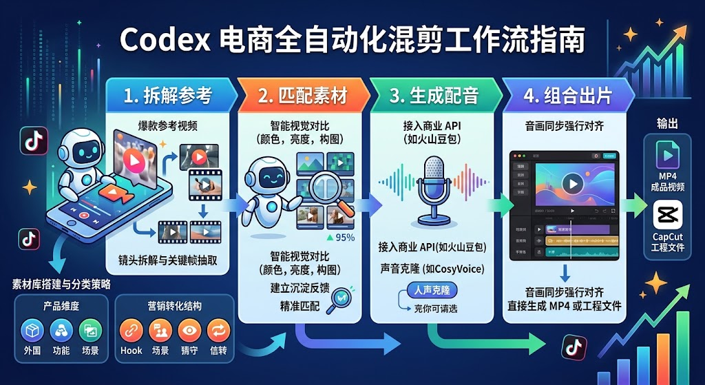 Codex 电商全自动化混剪工作流指南